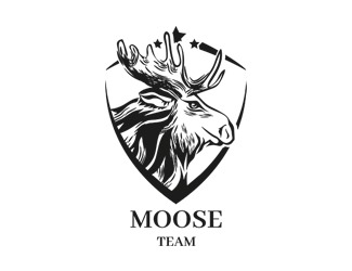 Projekt graficzny logo dla firmy online moose team